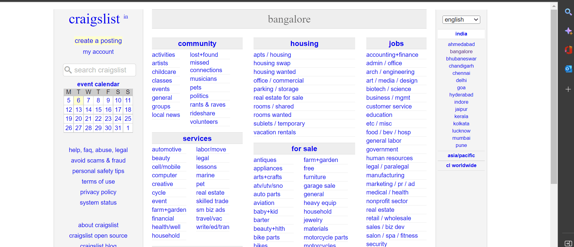 打開您設備上的瀏覽器並訪問 Craigslist |如何刪除 Craigslist 帳戶