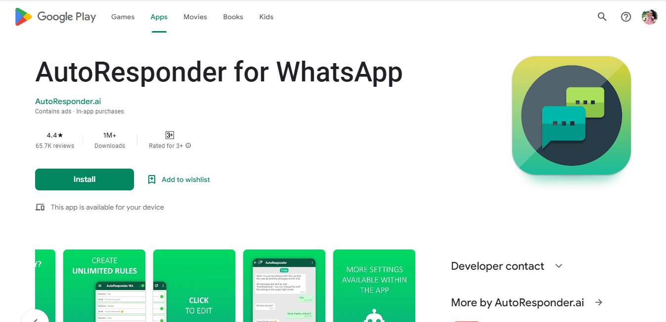 AutoResponder لتطبيق WhatsApp