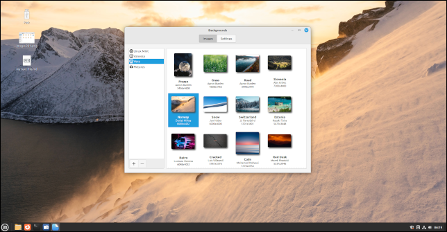 Linux Mint 21.1'de yeni bir duvar kağıdı seçme