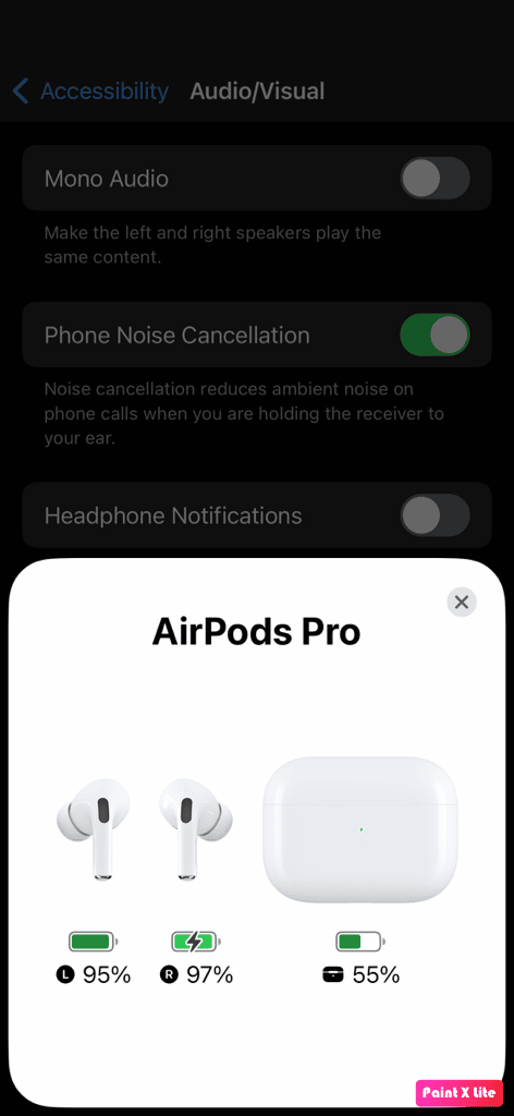 percentuale batteria | Come risolvere gli AirPods connessi ma il suono proveniente dal telefono