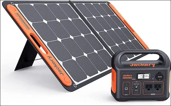 Um kit de gerador solar