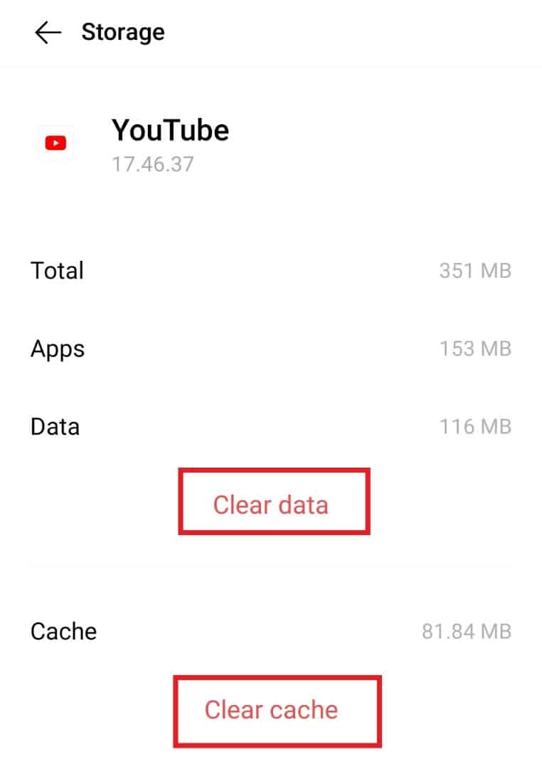 Ketuk Hapus data dan Hapus cache