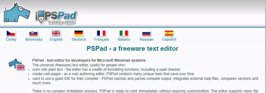 PSPad. Лучшее программное обеспечение для кодирования для ПК