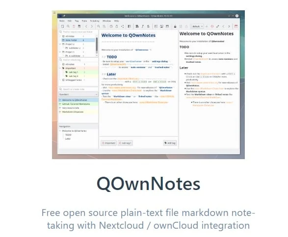 QOwnNotes. Лучшее программное обеспечение для кодирования для ПК
