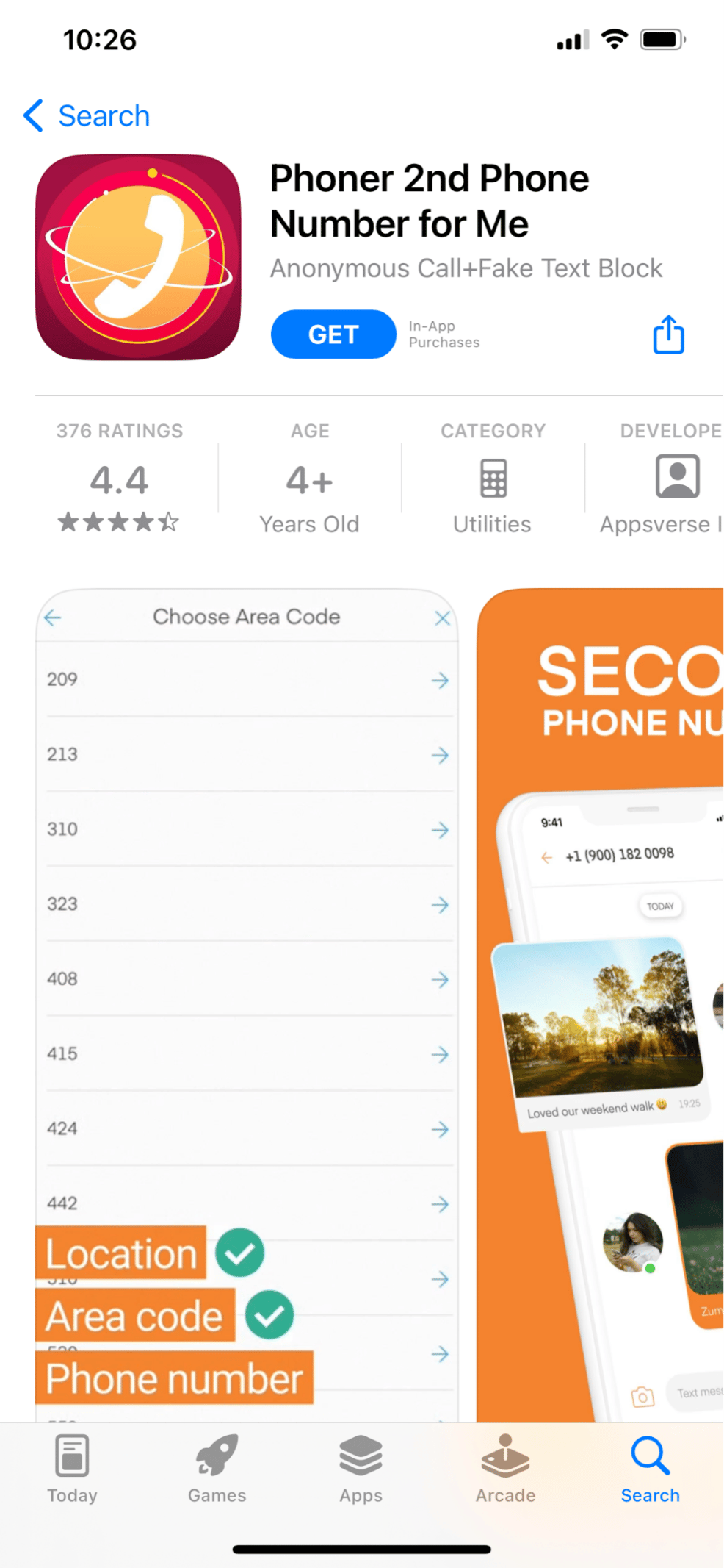 Phoner 2° numero di telefono per Me App store