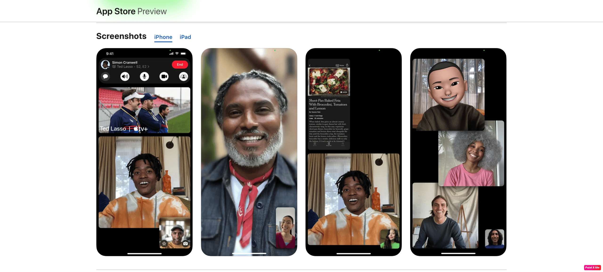 anteprima dell'app store apple facetime