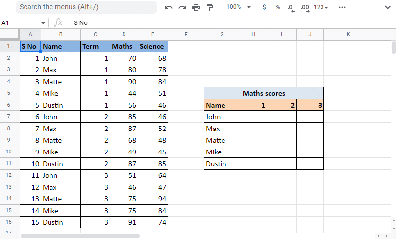 ข้อมูล | วิธี VLOOKUP หลายเกณฑ์และหลายคอลัมน์ใน Google ชีต