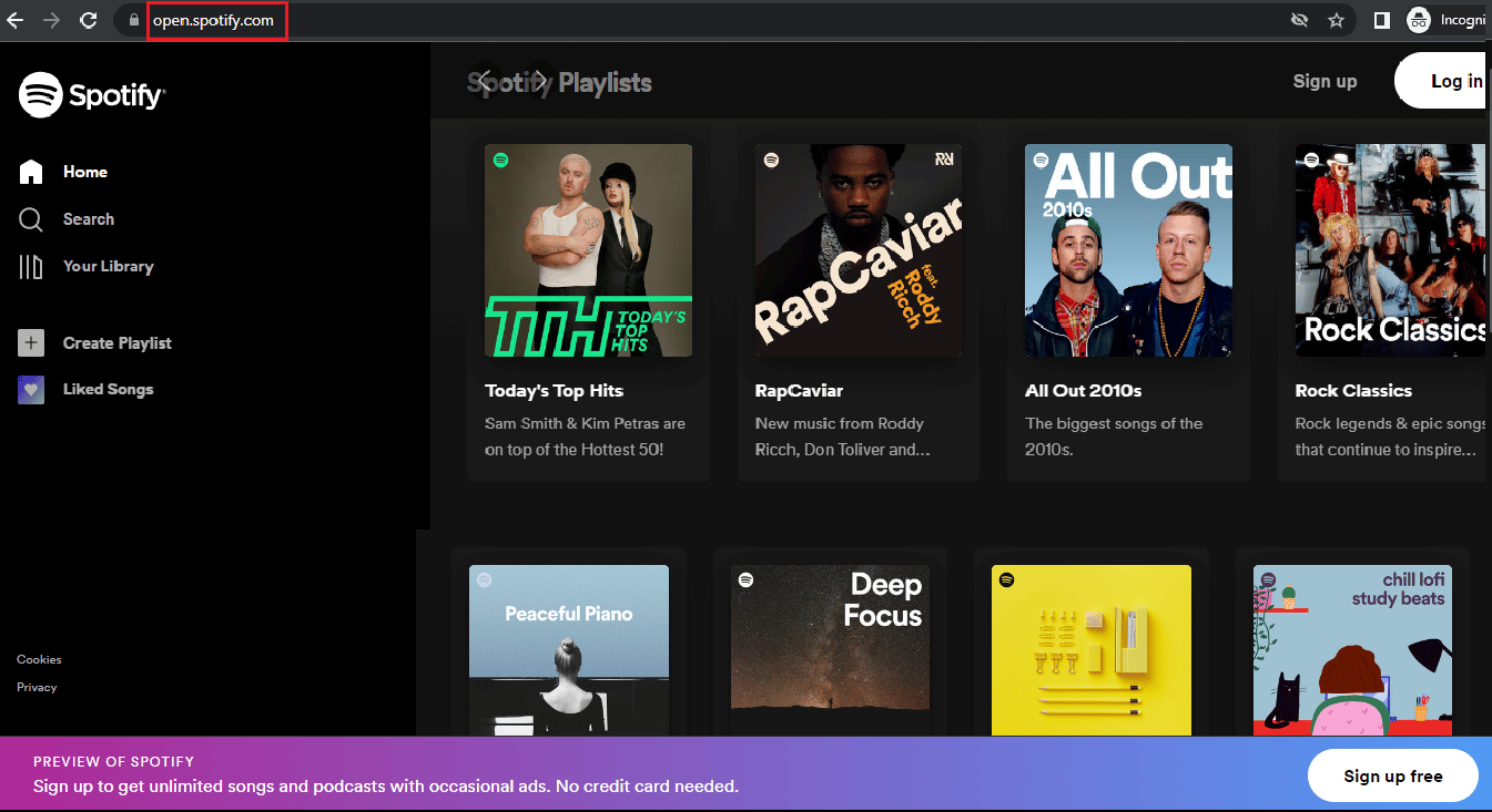 Spotify 主页。 32 个适用于 Windows PC 的最佳免费软件