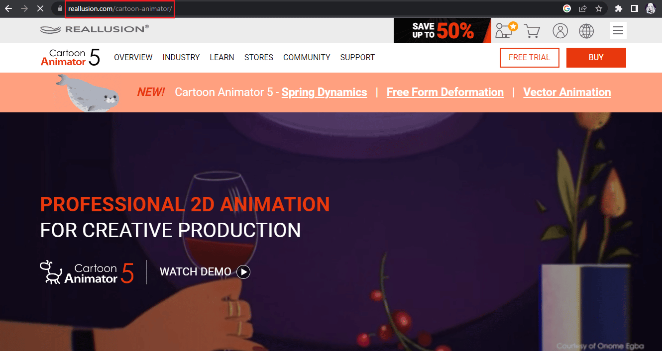 Homepage von Cartoon Animator 5