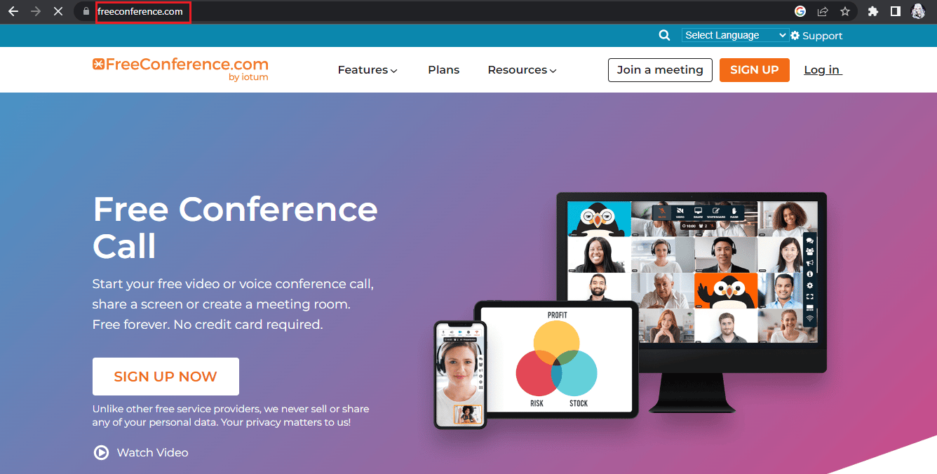 FreeConference-Homepage