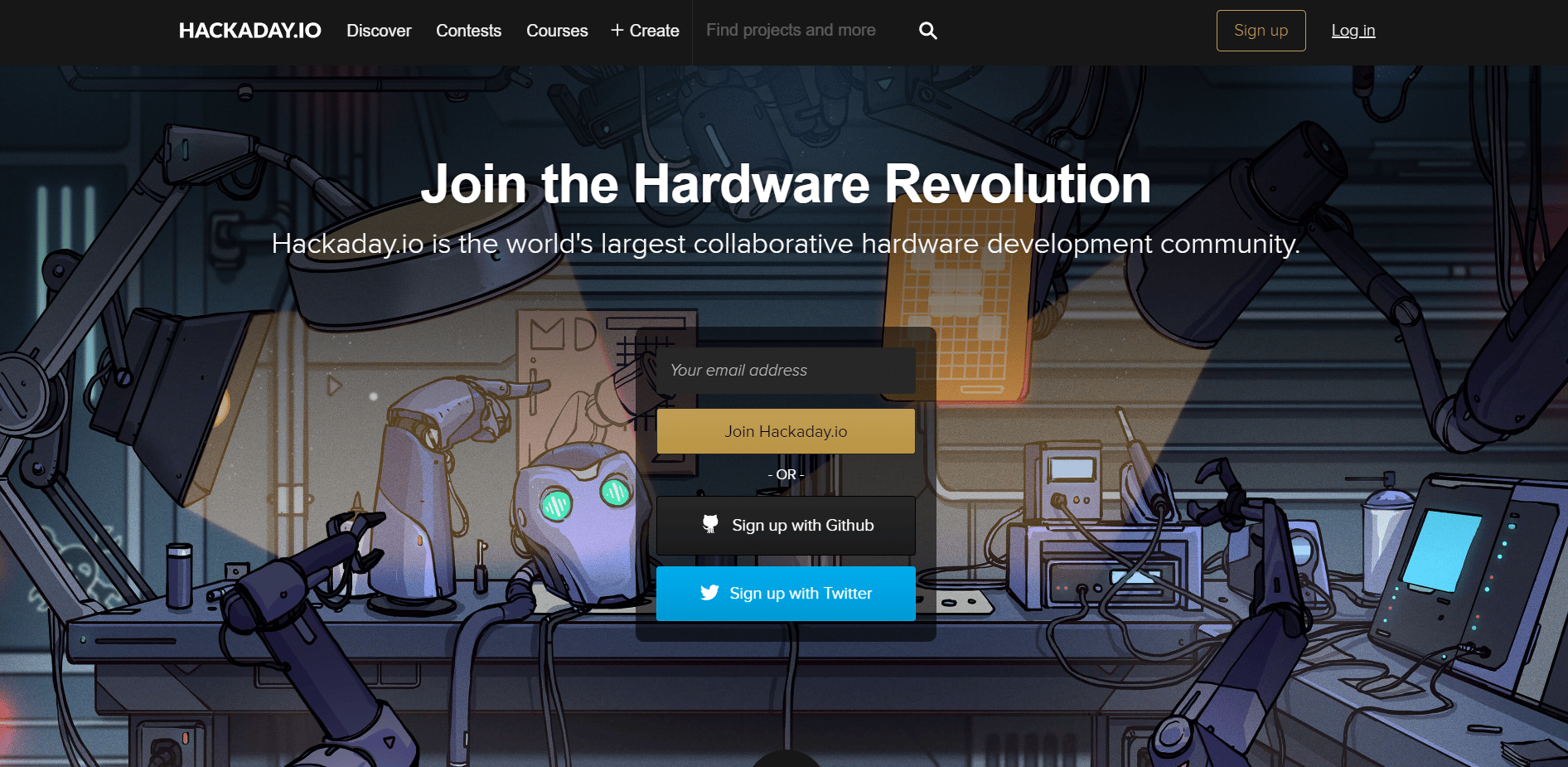 Hackaday-Webseite