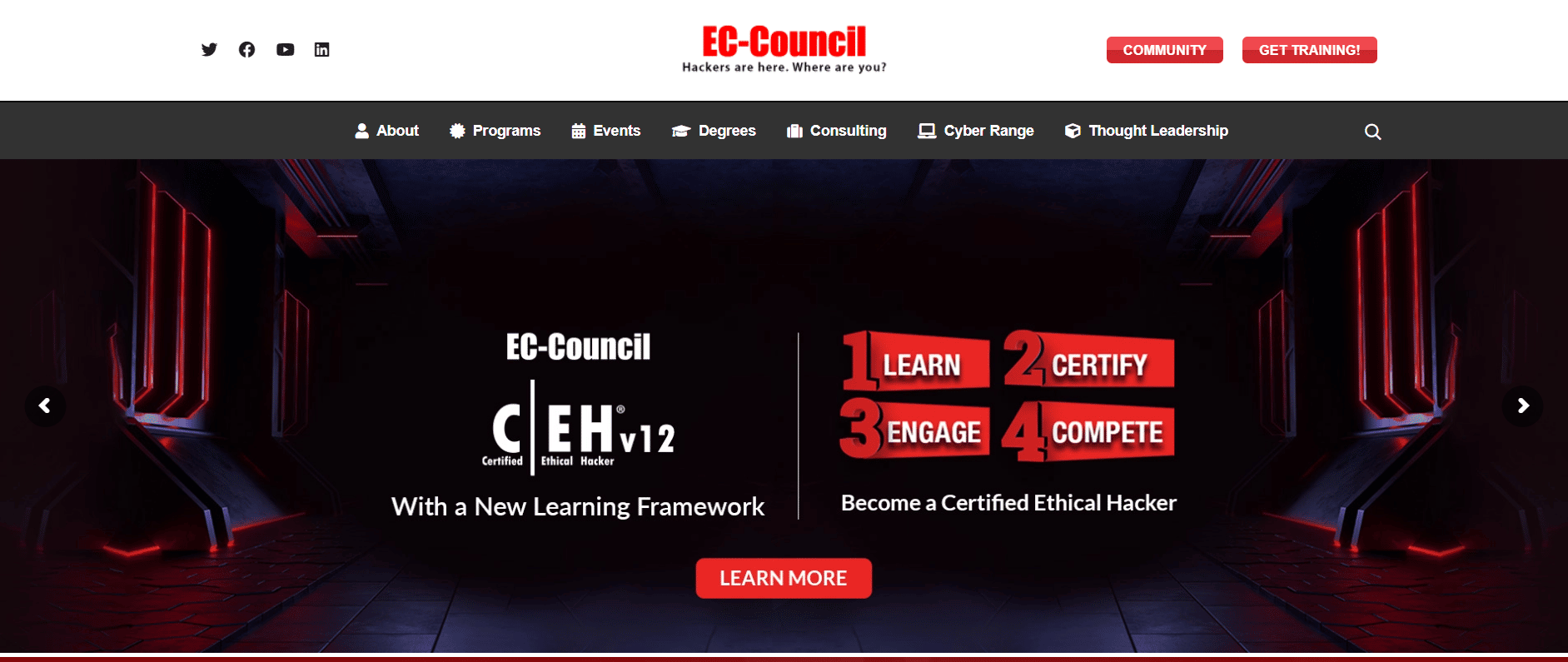 halaman web Dewan EC