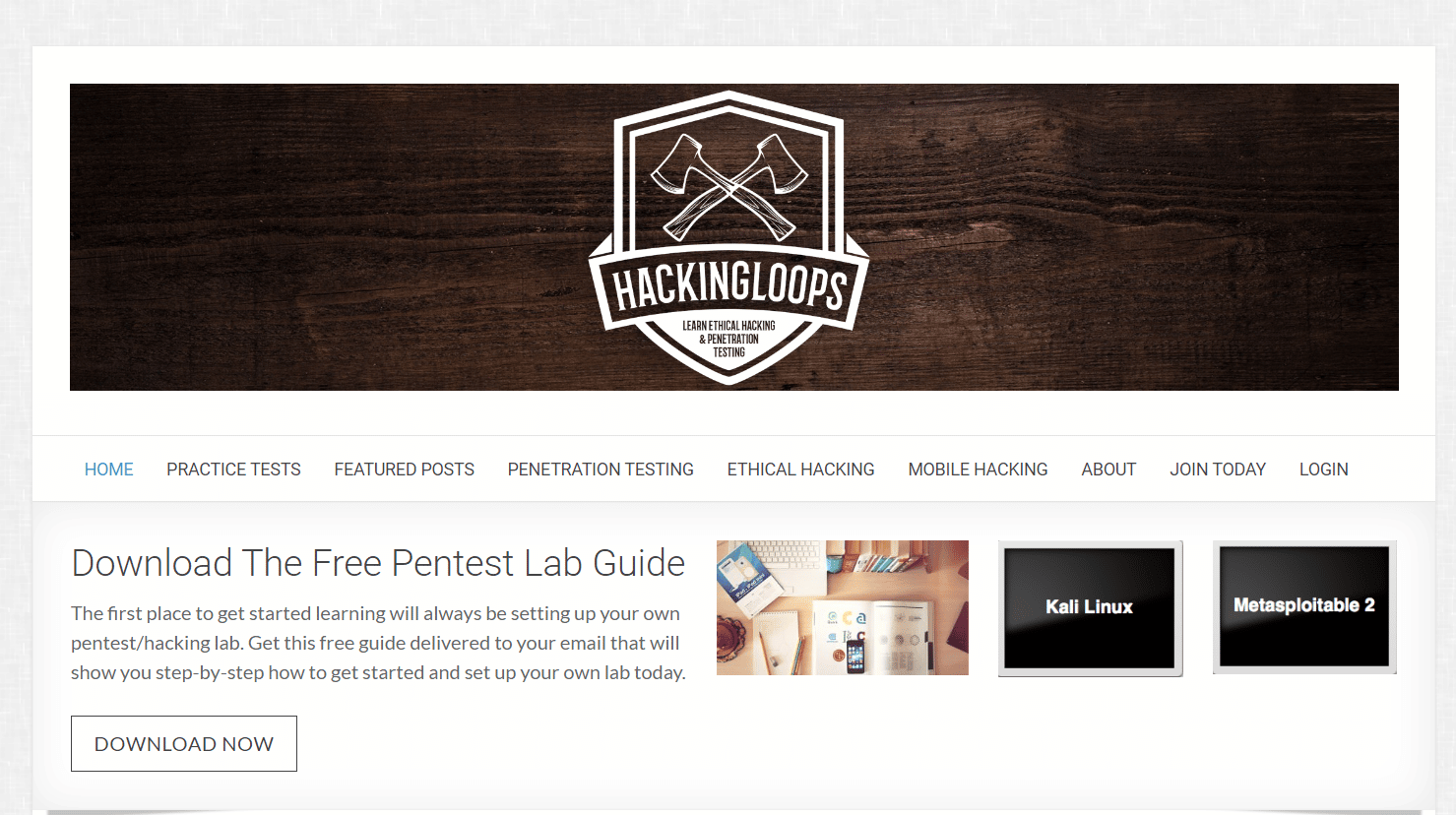 Halaman web Hacking Loops. 16 Situs Web Peretasan Terbaik Gratis