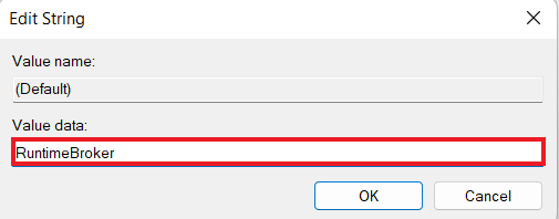 Anote os dados do valor. Corrigir o erro 10016 das configurações de permissão específicas do aplicativo