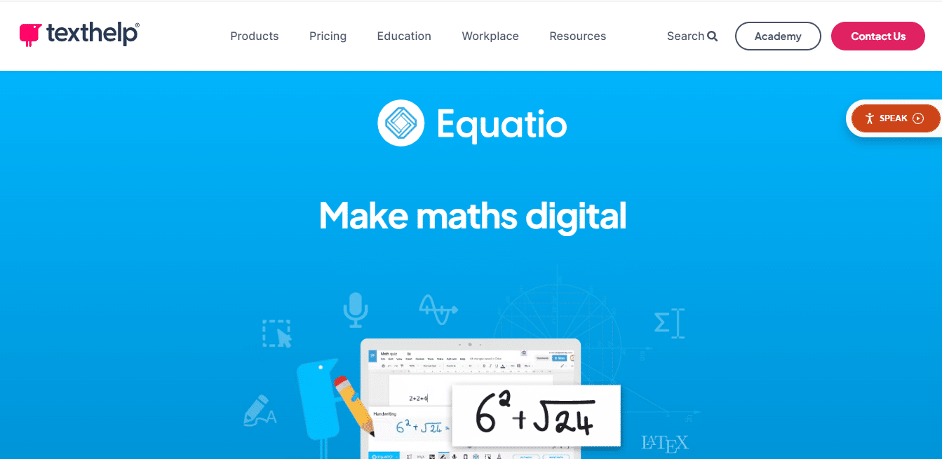 เว็บไซต์อย่างเป็นทางการของ Equatio