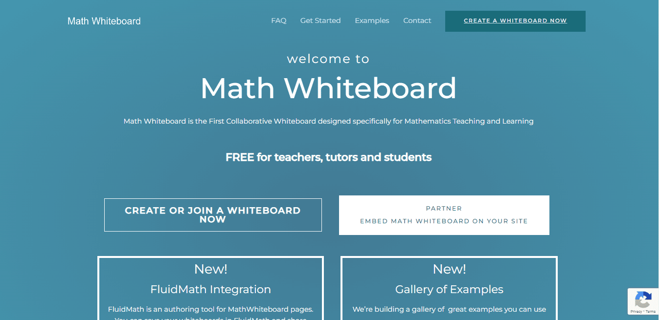 Site-ul oficial al Math Whiteboard