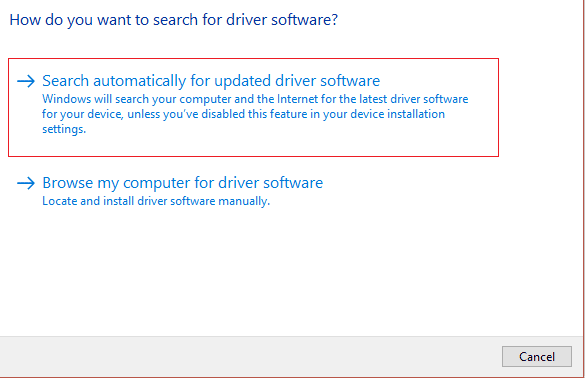 procurar automaticamente por software de driver atualizado