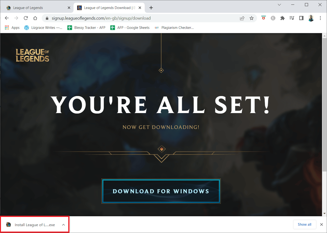 Klik pada file penginstal yang diunduh untuk menginstal dan menjalankan game | perbaiki kesalahan League of Legends 003