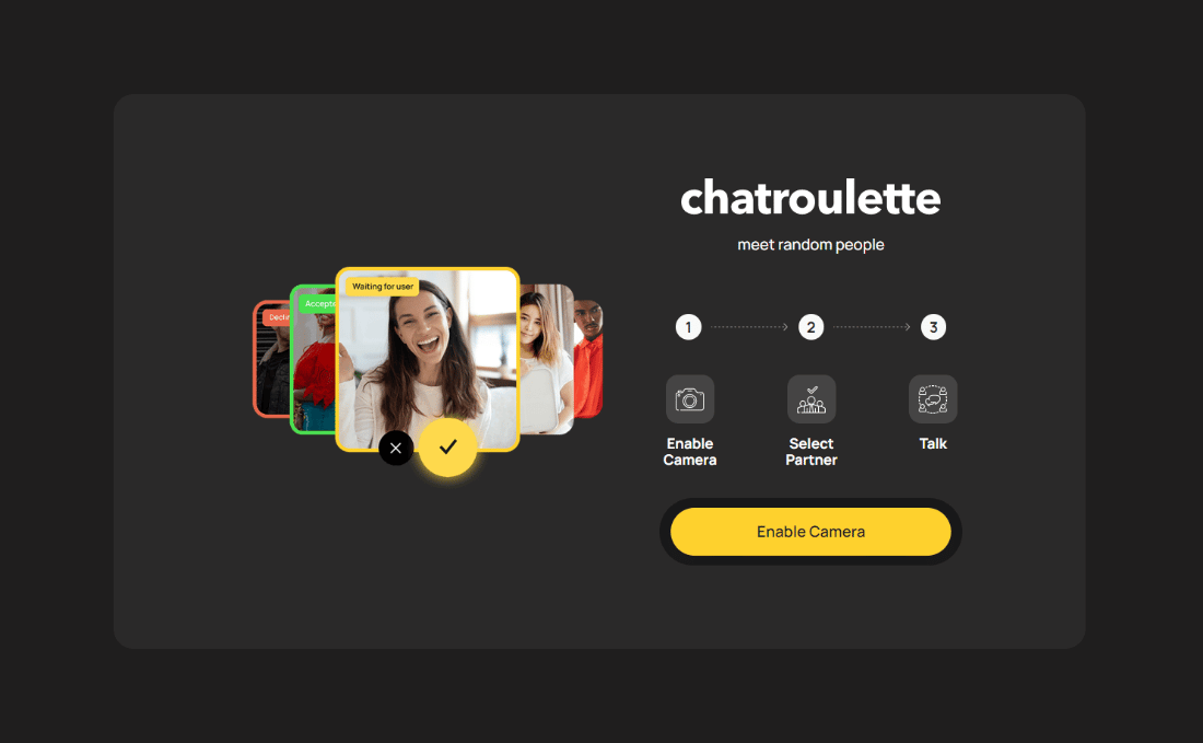 page Web chatroulette. 21 meilleurs sites Web comme Omegle