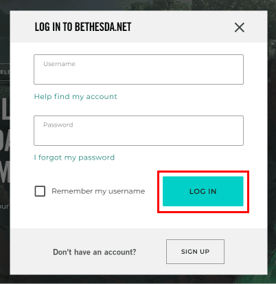 Masukkan username dan password kemudian klik tombol LOG IN.