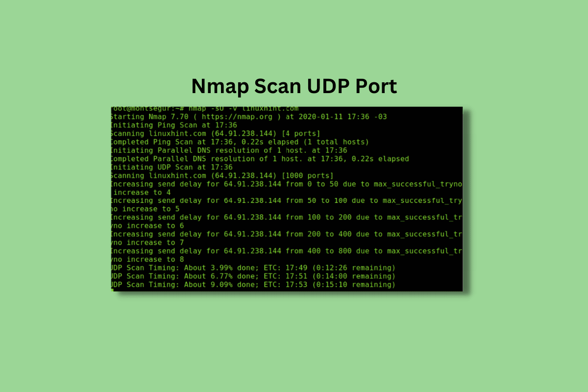 Qu'est-ce que le port UDP de numérisation Nmap