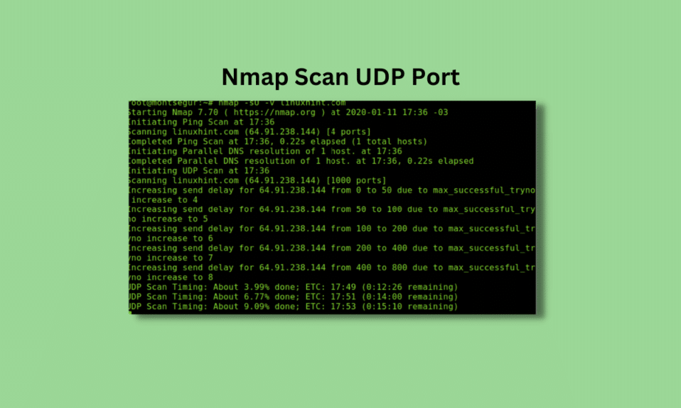 Qu'est-ce que le port UDP de numérisation Nmap