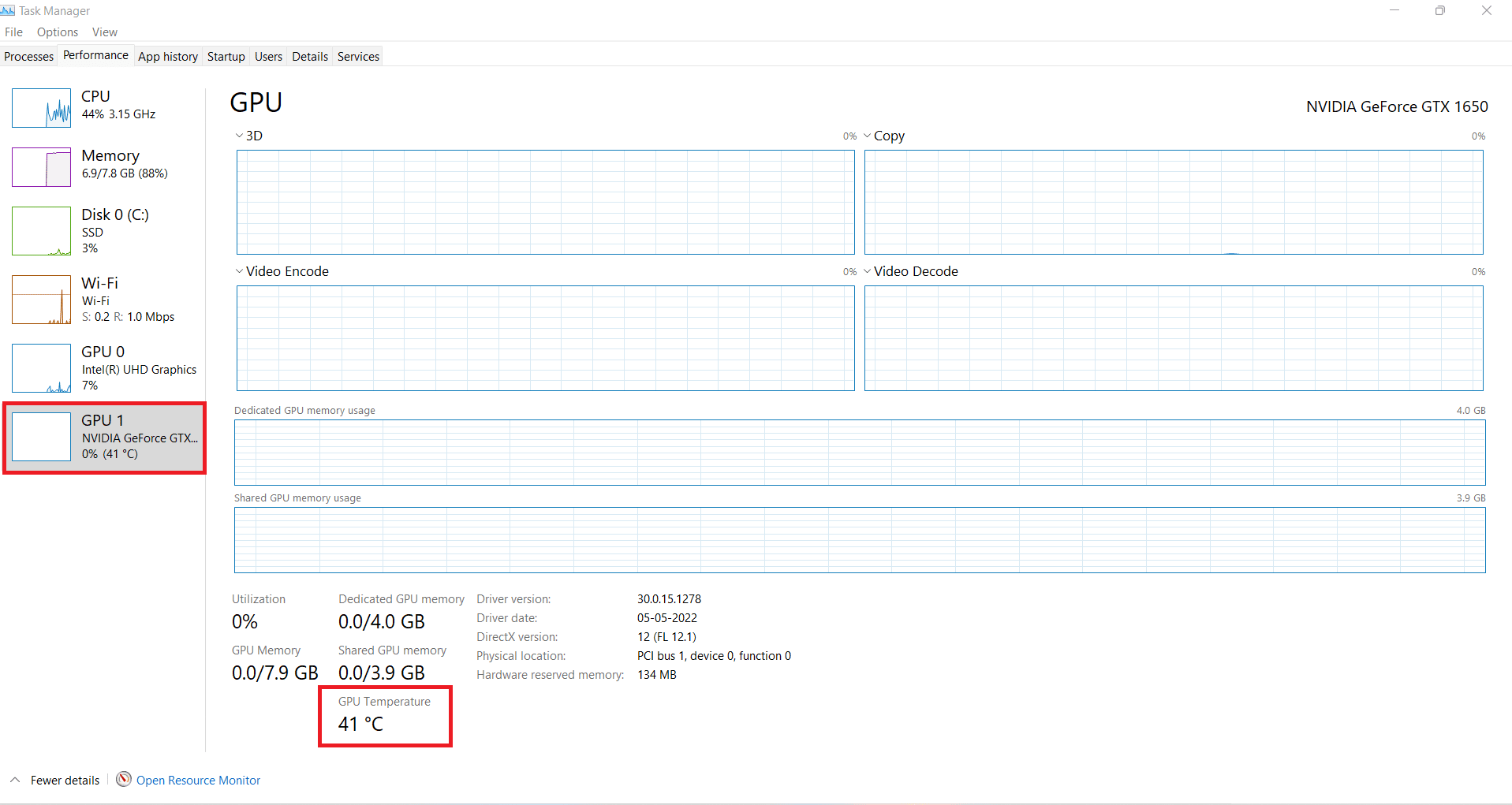 在 Windows 11 中使用任務管理器監控 GPU 溫度