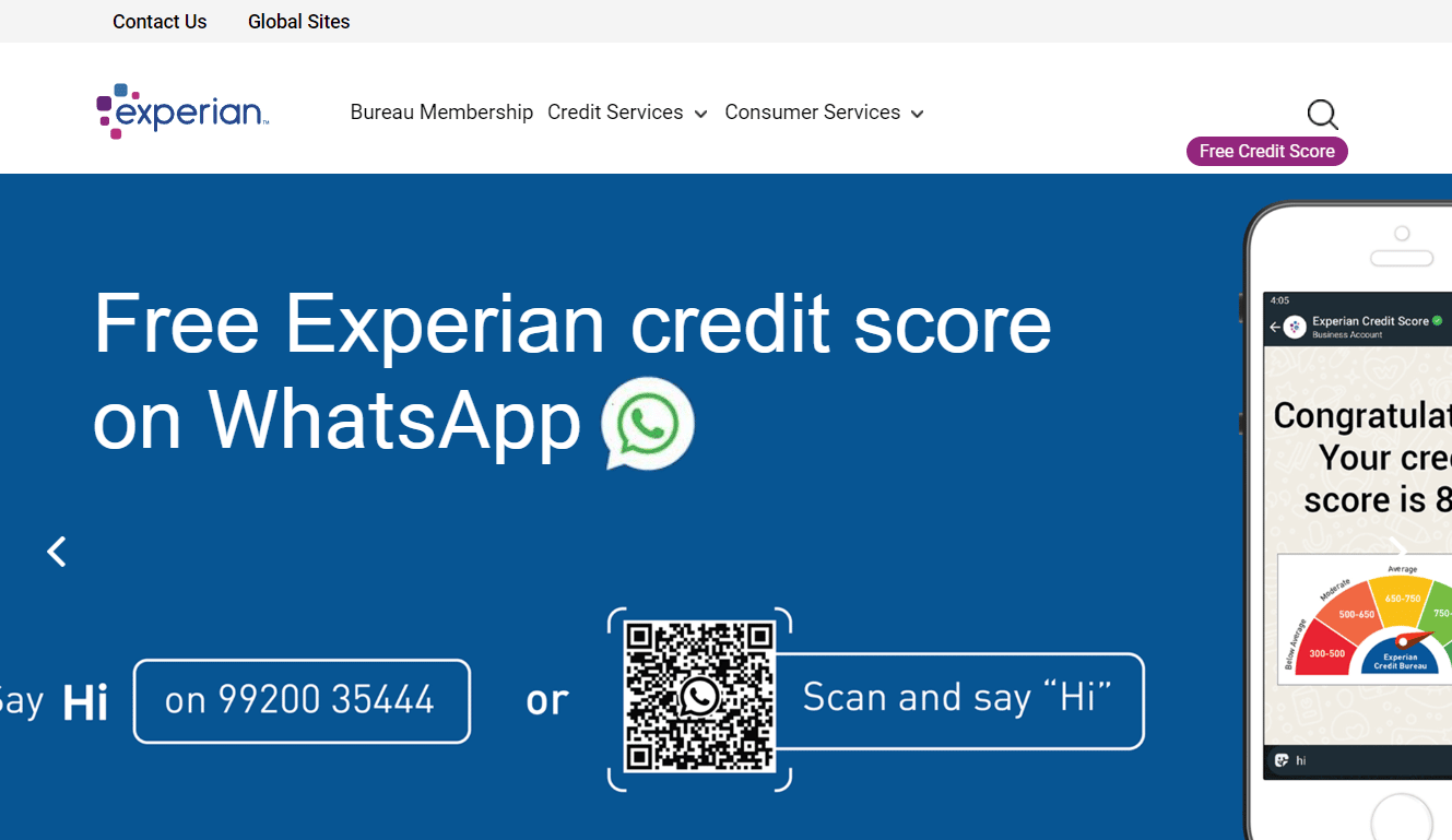 Site officiel d'Experian