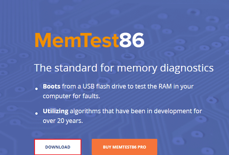 Outil Memtest86+