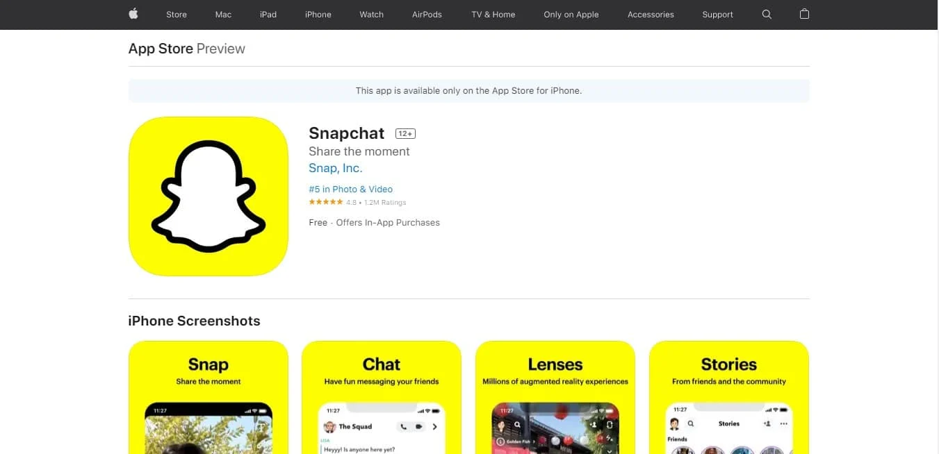 متجر تطبيقات Snapchat | دمج الوجه على الإنترنت مجانًا