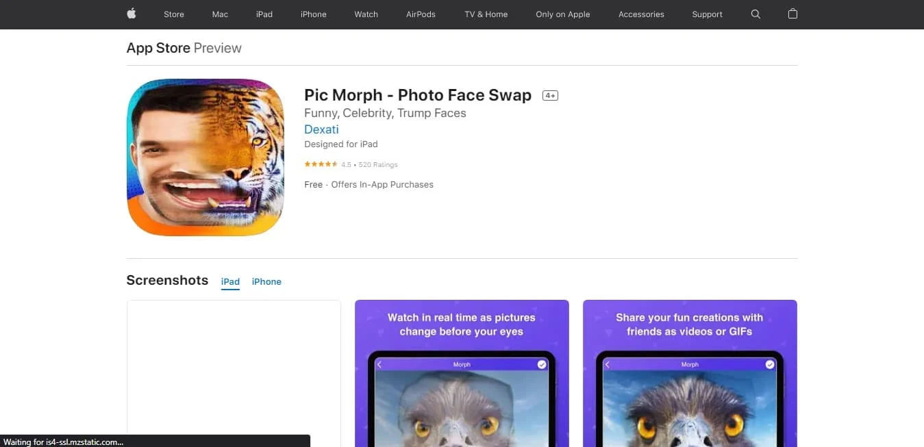 متجر تطبيقات Pic Morph