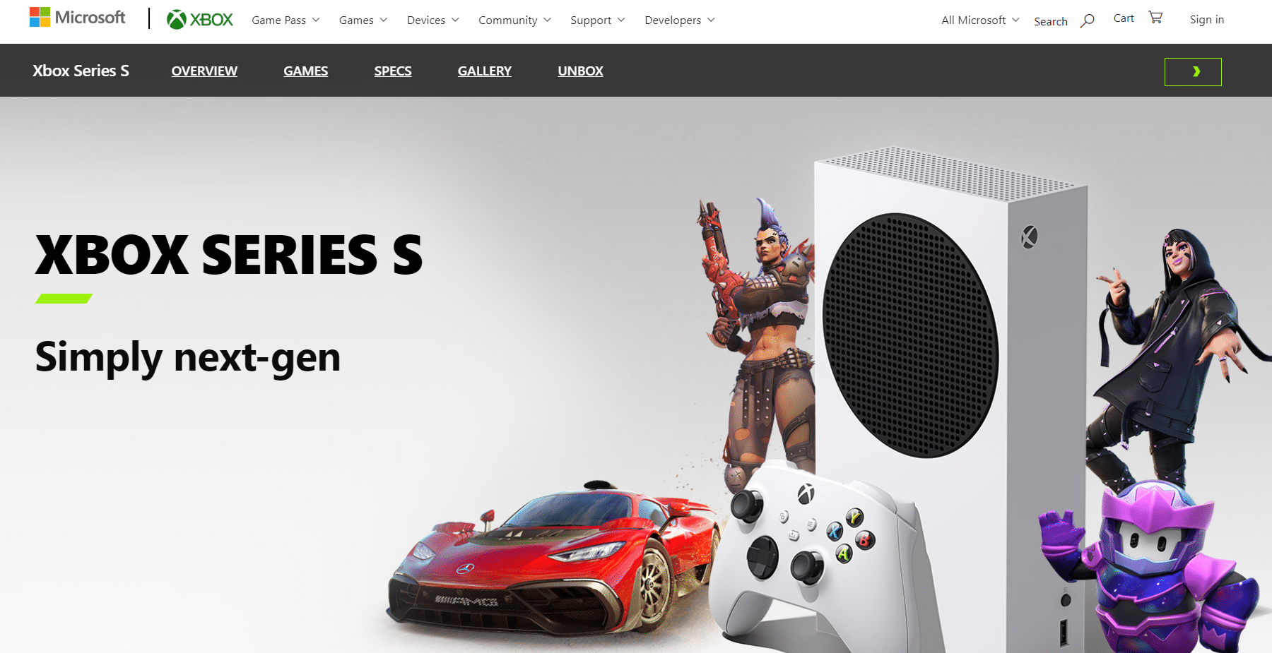 xbox serisi web sayfası