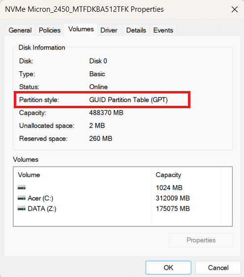 le champ Style de partition