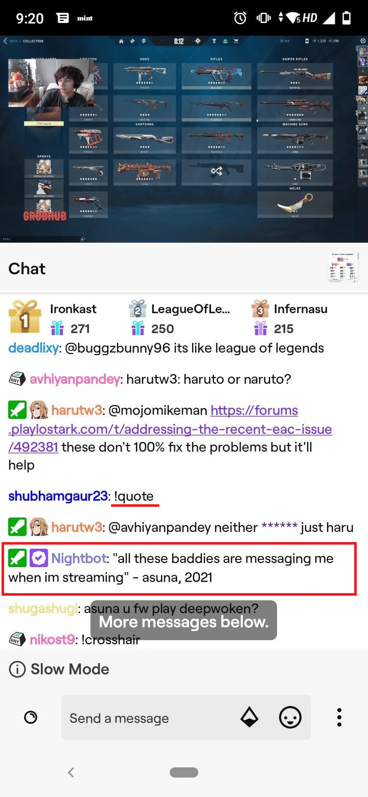 أمر الاقتباس. أوامر Twitch Chat لـ Bots