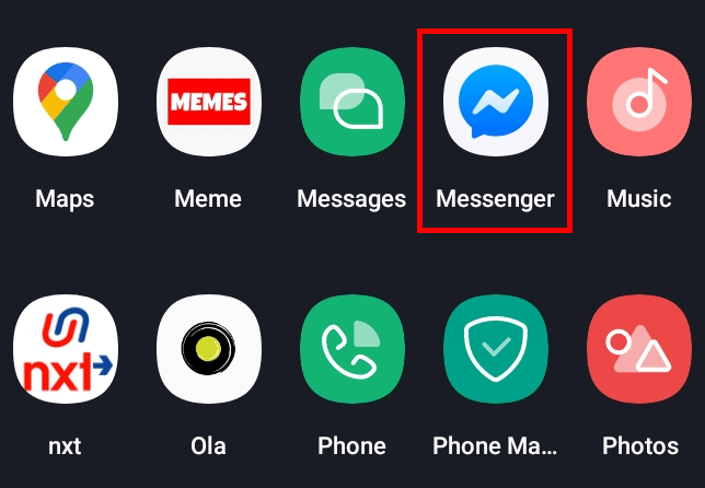 Buka aplikasi Messenger di ponsel Anda.