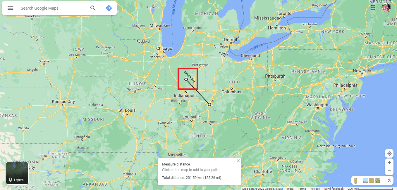 Vous pouvez diviser la distance en deux, soit 125,23 mi | à mi-chemin entre les villes