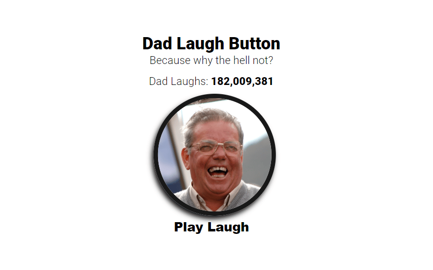 papa rire bouton