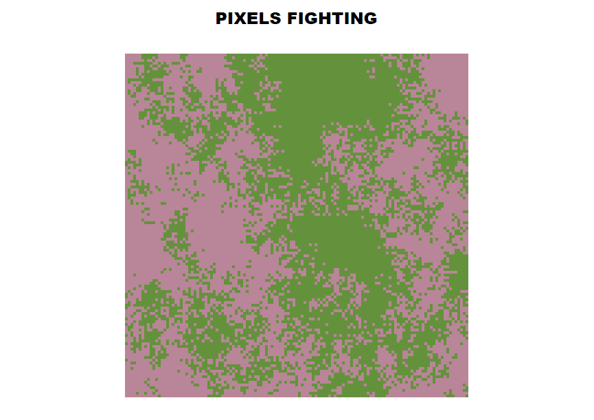 pixels qui se battent