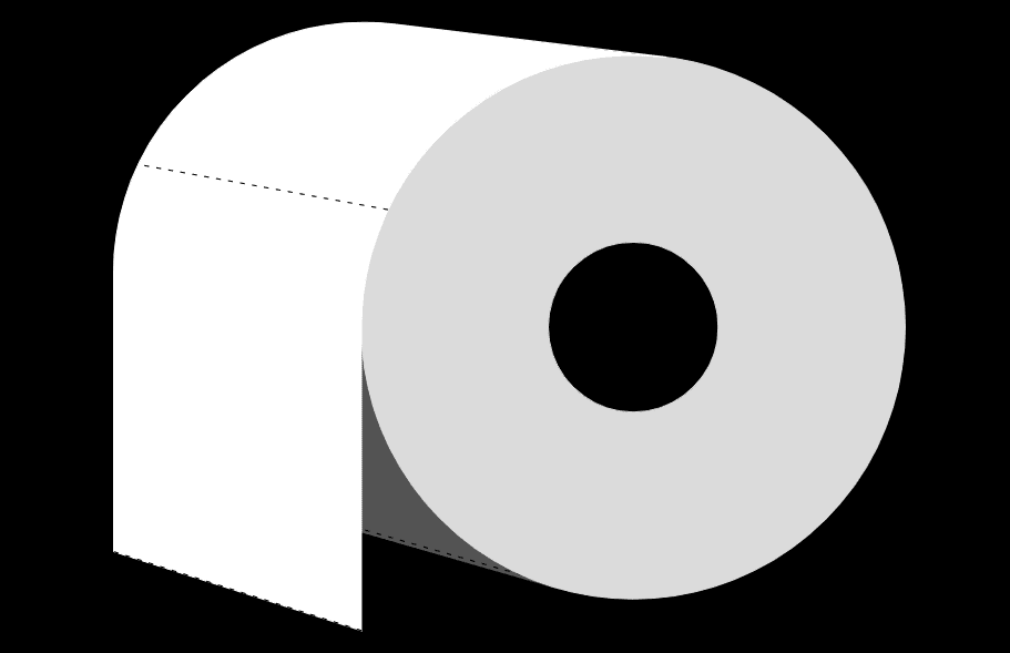 Toilette aus Papier