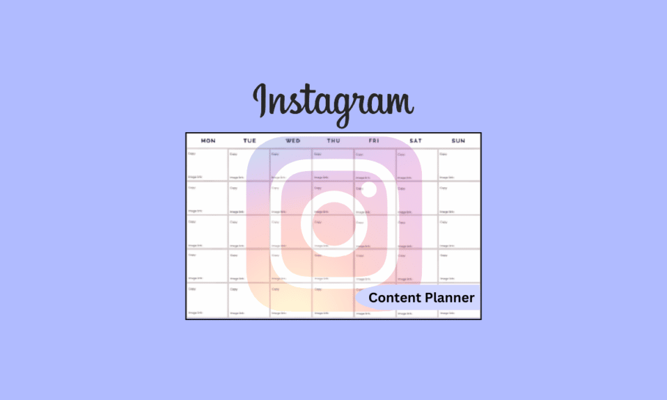 Planificador de contenido de Instagram