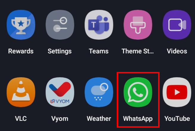 Abra o aplicativo WhatsApp no ​​seu dispositivo.