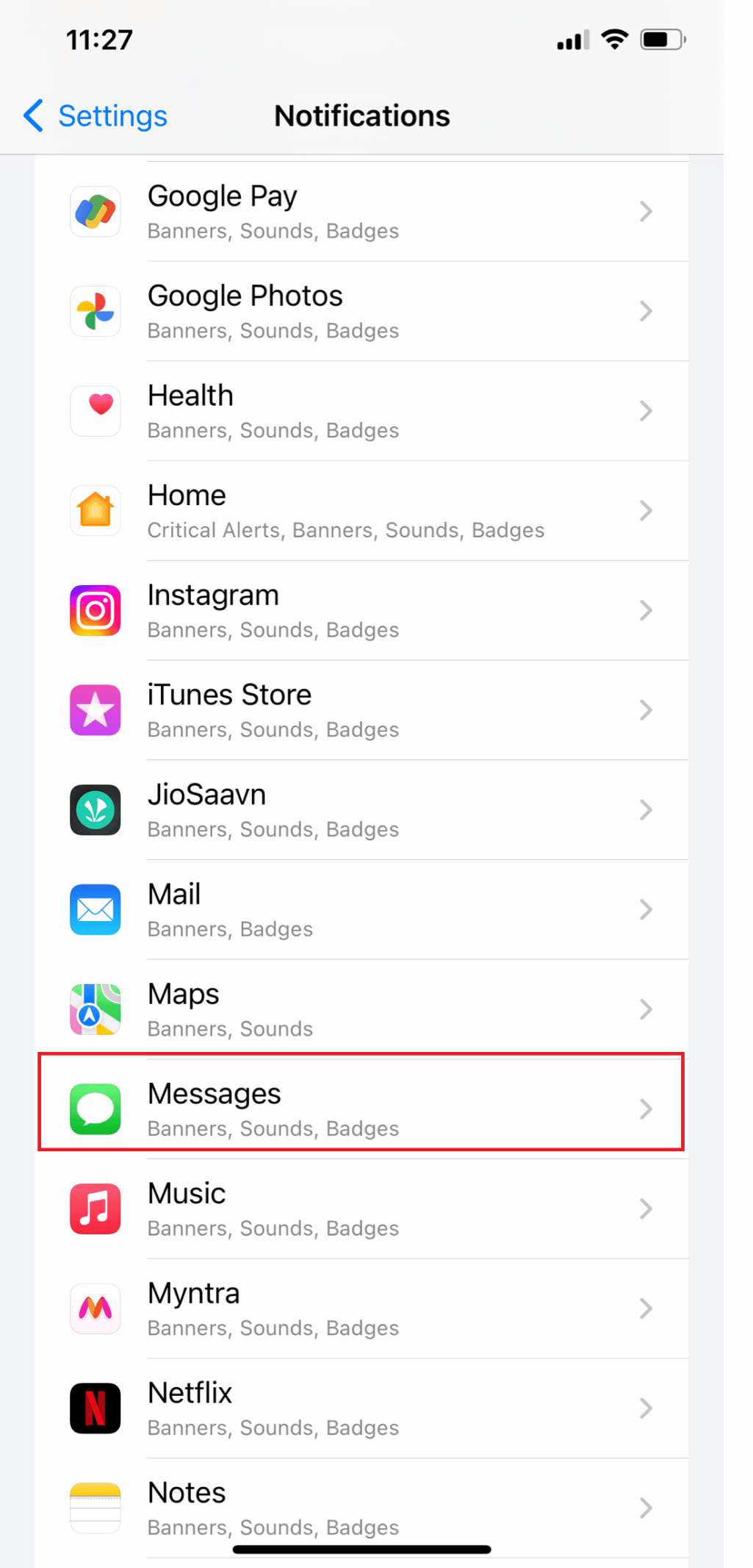 Ensuite, appuyez sur Messages | Pourquoi mes notifications ne font-elles pas de son sur iPhone