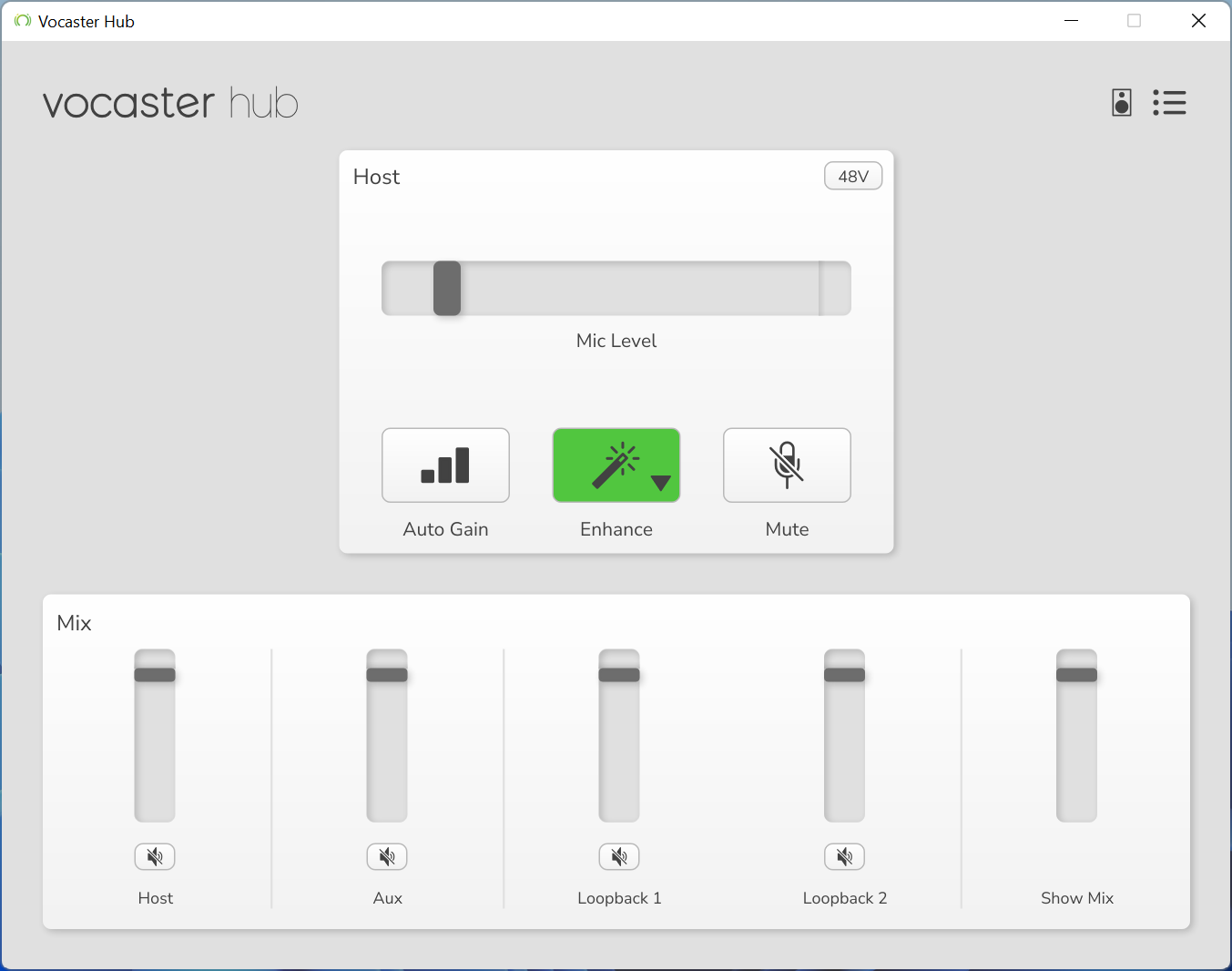 Focusrite Vocaster 허브 믹서