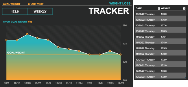 Gewichtsverlust-Tracker