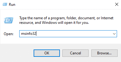ketik msinfo32 dan tekan Enter