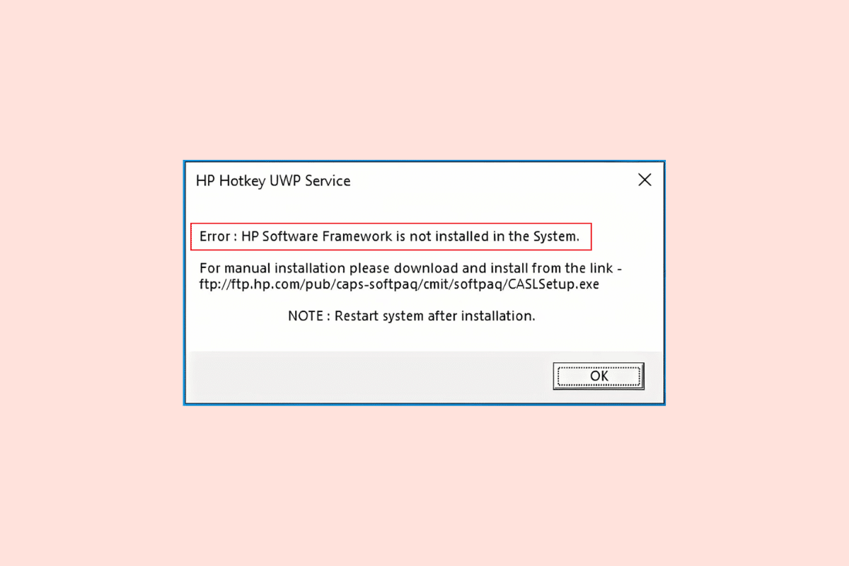 6 Cara Mengatasi Masalah HP Software Framework is Not Installed