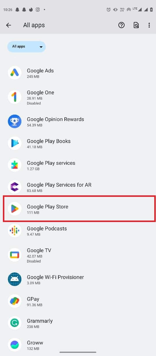 toque em Google Play Store. Corrigir o problema de atualização do WebView do sistema Android