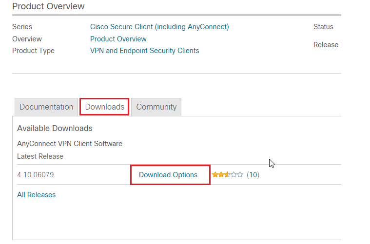 Pour commencer le processus de téléchargement, vous devez être connecté au client Cisco avec succès