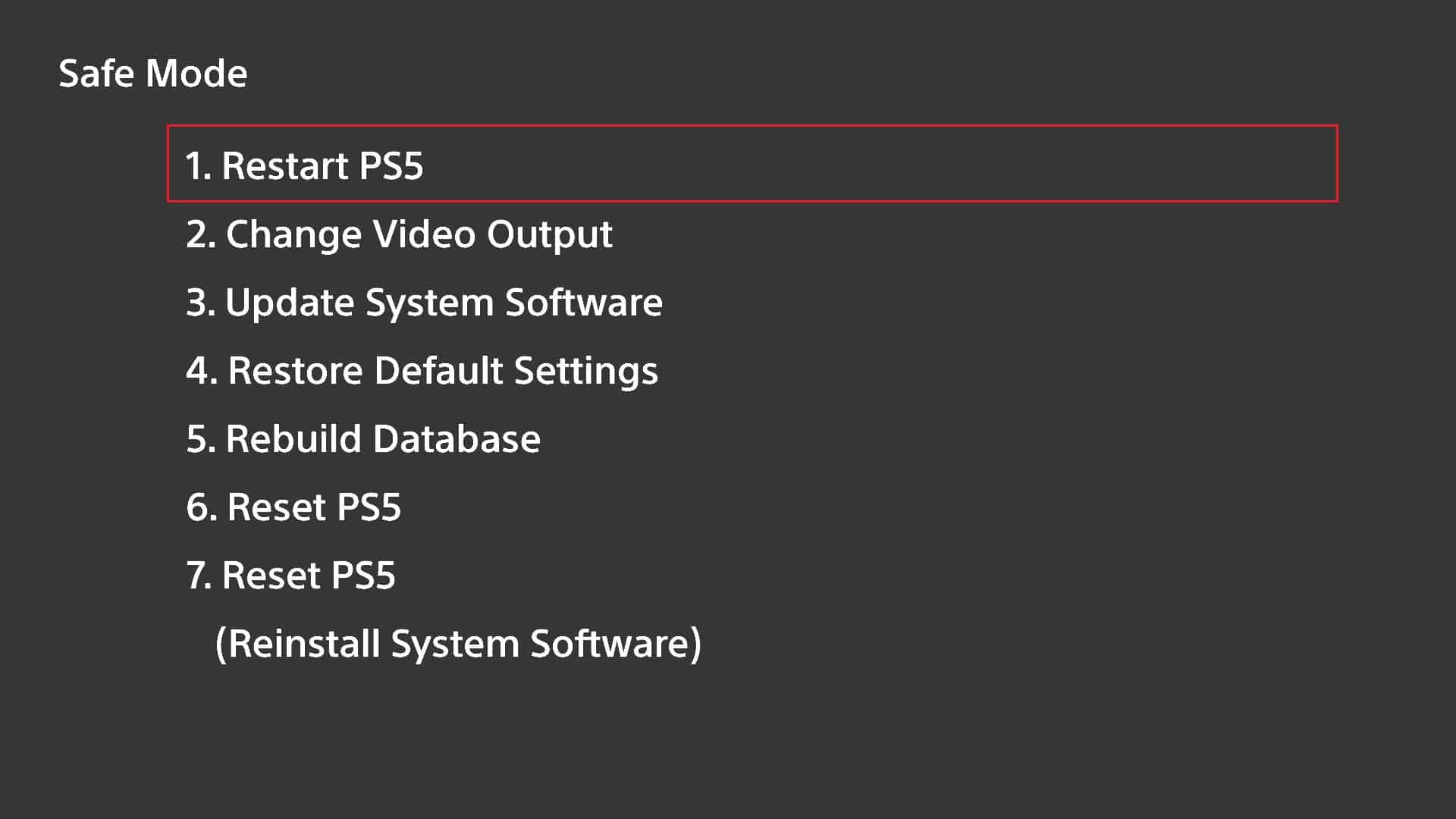 重啟ps5安全模式。如何修復 PS5 閃爍的藍燈