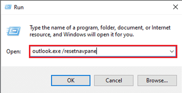 outlook.exe/resetnavpane